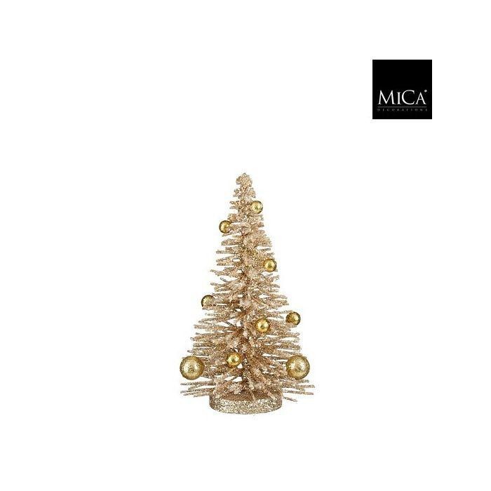 ALBERO DECORATO SFERE CHAMPAGNE H.25